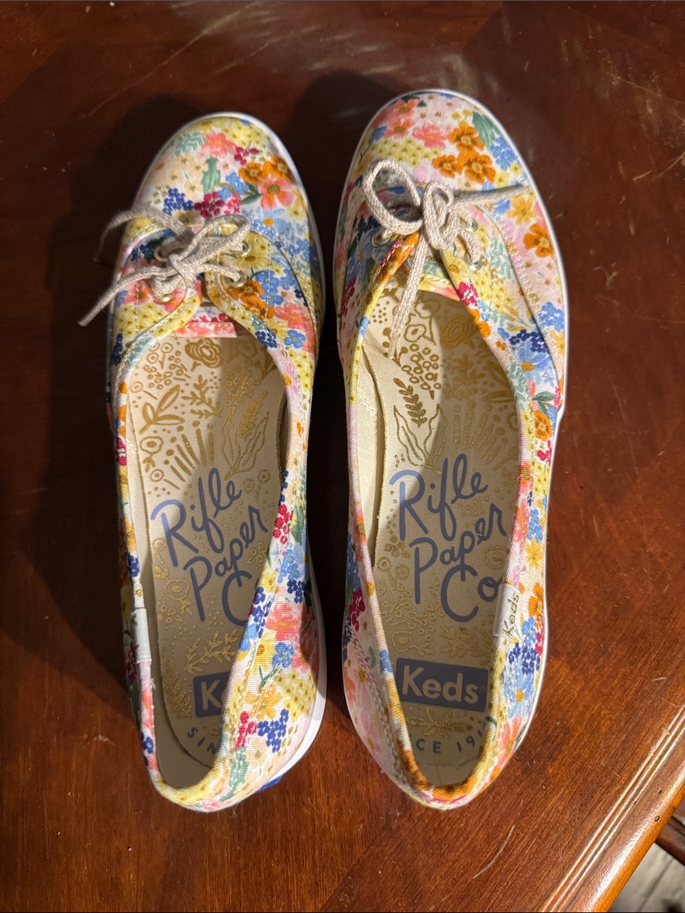 Rifle Paper Co. Keds Floral Canvas Lace-Up Shoes - Multicolor